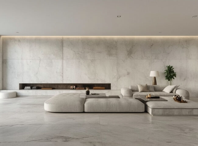 Minimalist Interiors Elevated by Natural Stone